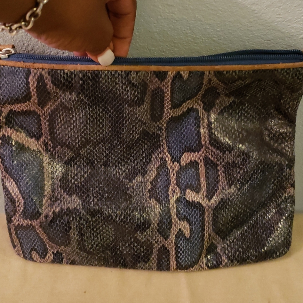 LOFT Faux Snakeprint Pouch